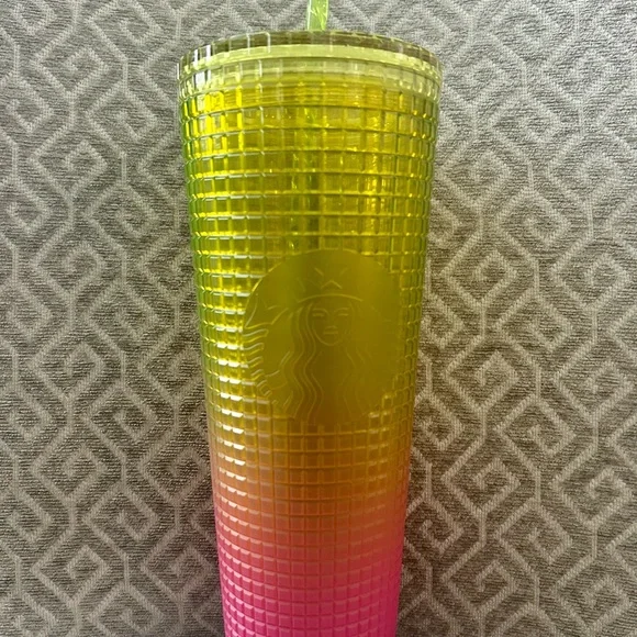 Starbucks Yellow and Pink Ombre Tumbler - Picture 1 of 1